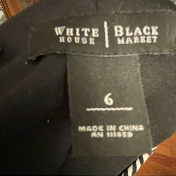 White House Black Market Black and White Midi Dress - Picture 5 of 8